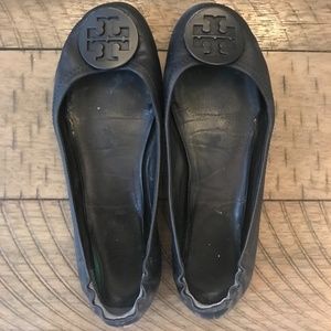 Tory Burch Mini Travel Ballet Flats Well Loved size 7.5